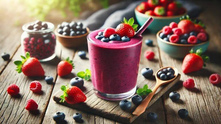 Get your daily dose of antioxidants with this Berry Smoothie Recipe! Full of vibrant berries and packed with health benefits, it’s a delicious and nutritious choice for smoothies lovers. Perfect for meal prep or a quick snack! #AntioxidantSmoothie #BerryGoodness #HealthyLiving