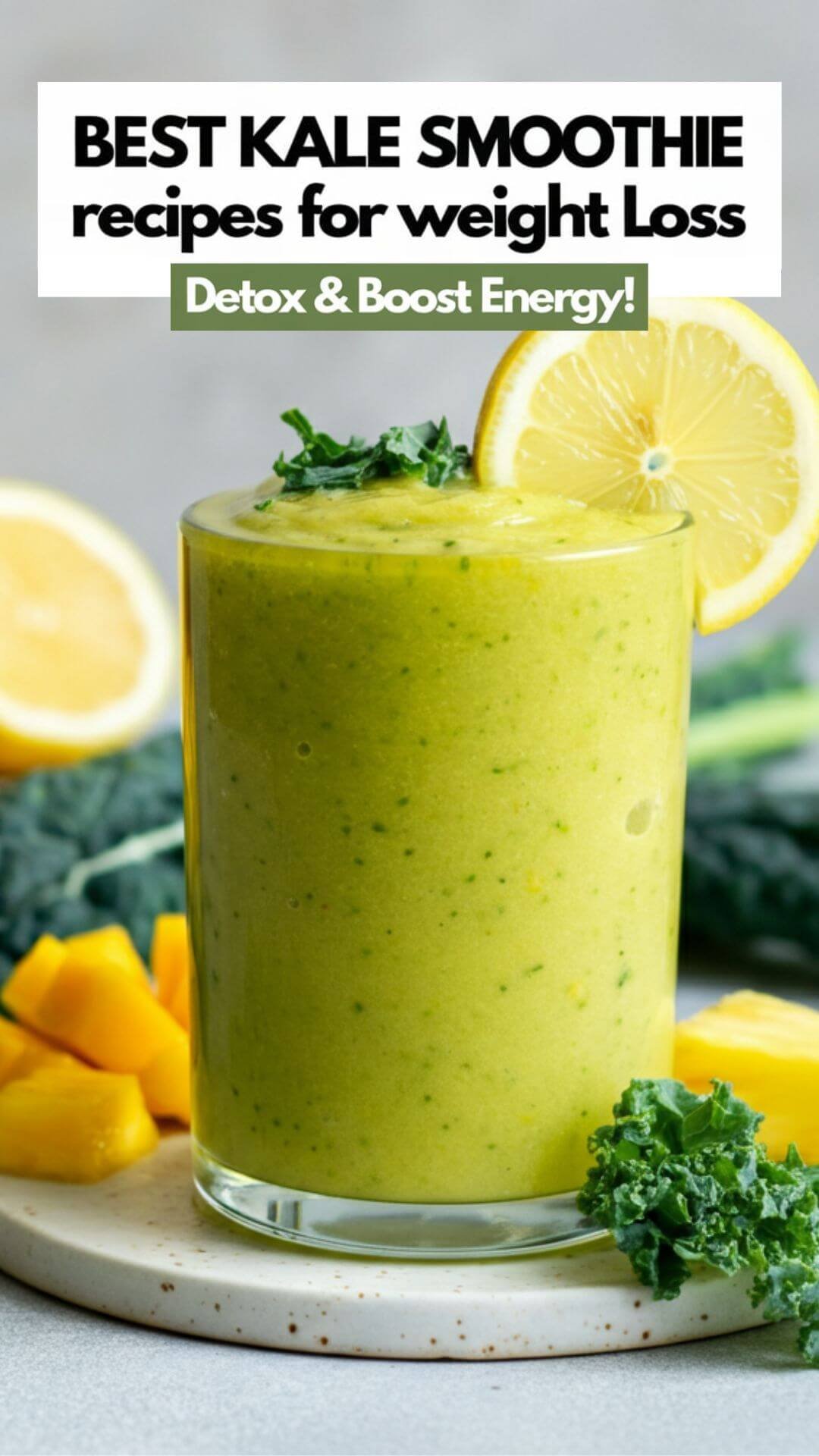 These kale smoothie recipes are packed with fiber, antioxidants, and fat-burning ingredients! Perfect for detox, boosting metabolism, and glowing skin.