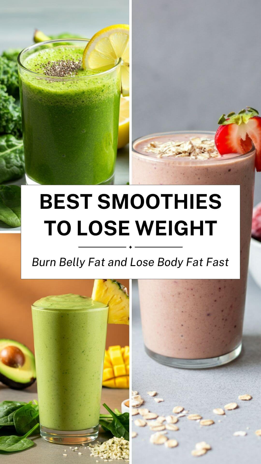 These best smoothie recipes for weight loss are packed with fat-burning ingredients! Whether your goal is to lose body fat or shrink stubborn belly fat, these smoothies will help you feel full and slim down naturally.