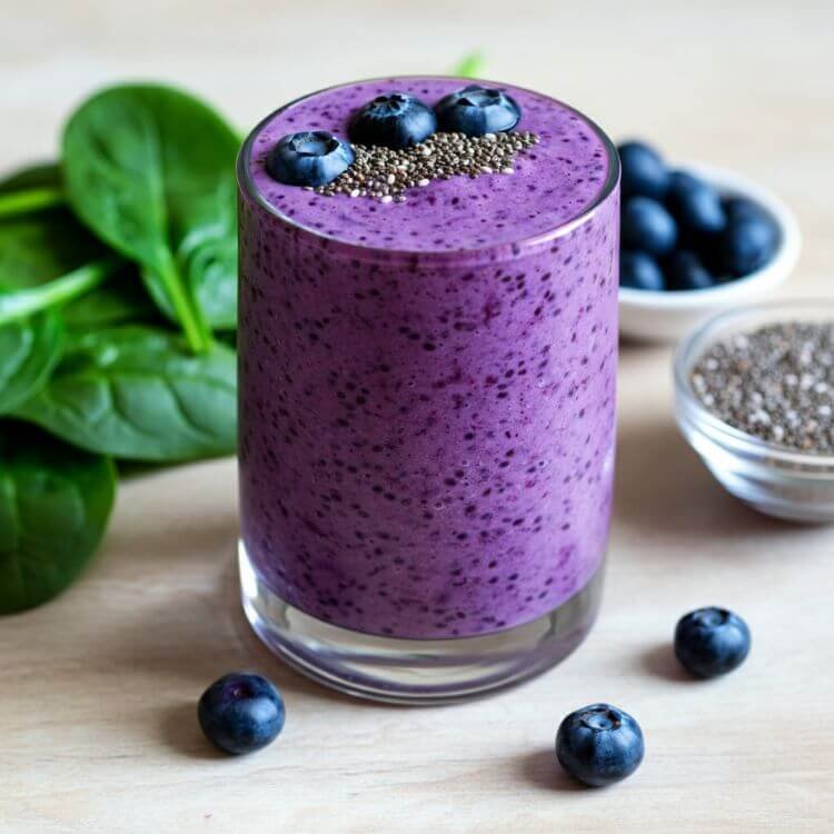 Blueberry Spinach Power Shake