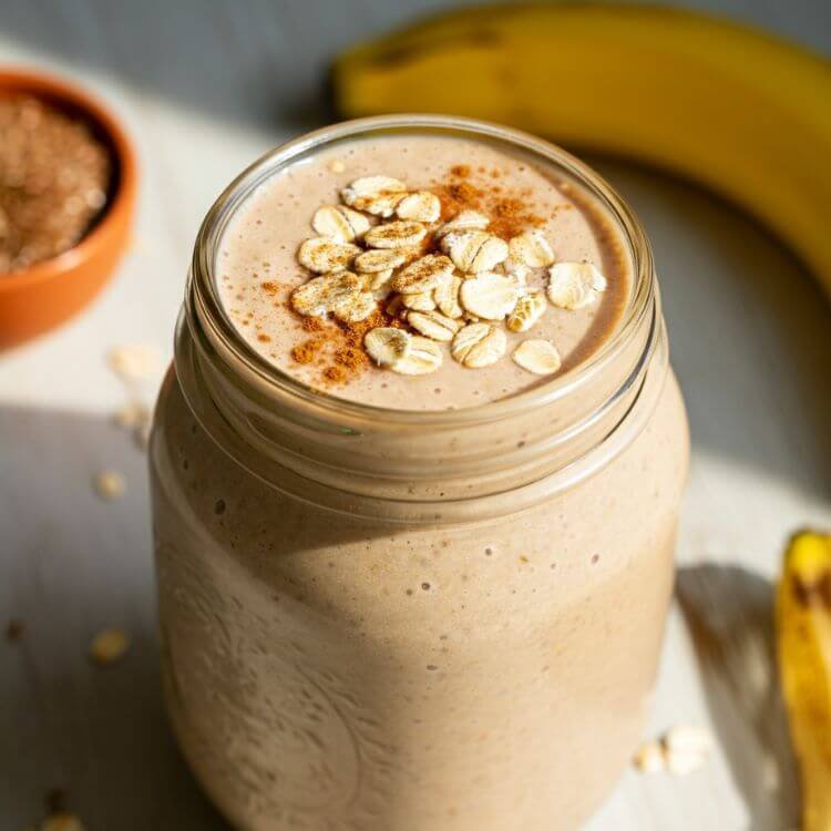 Nutty Banana Oatmeal Smoothie