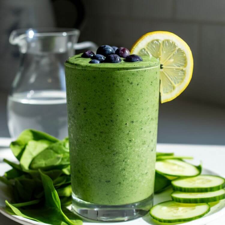 Blueberry Spinach Green Smoothie