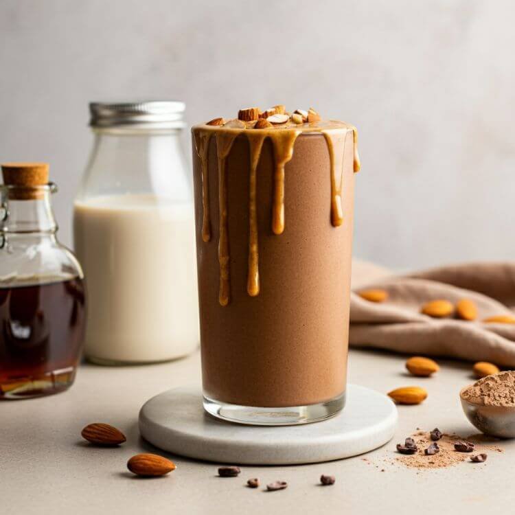 Chocolate Almond Protein Smoothie 