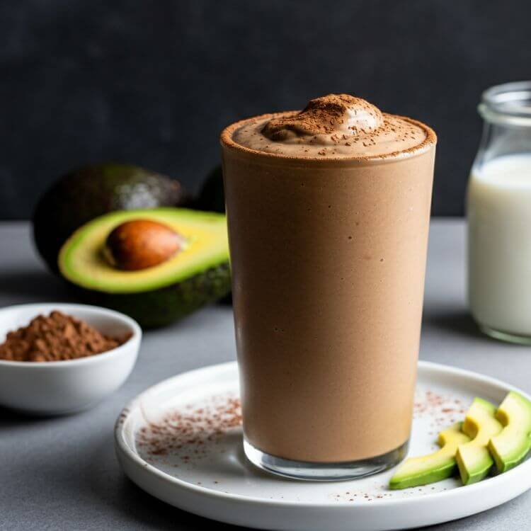 Chocolate Avocado Protein Smoothie