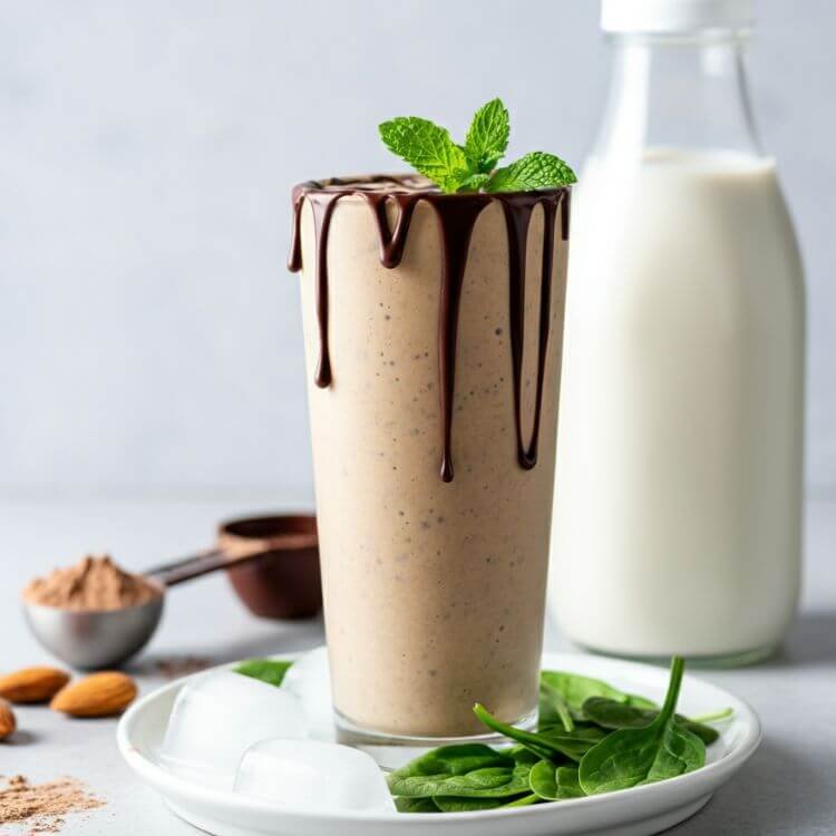 Chocolate Mint Protein Smoothie