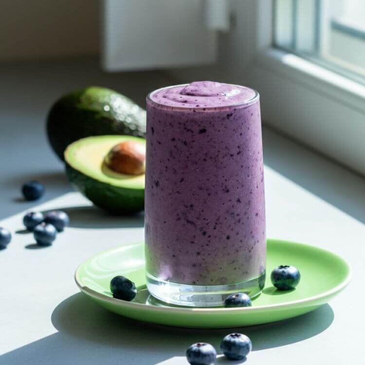 Creamy Blueberry Avocado Smoothie