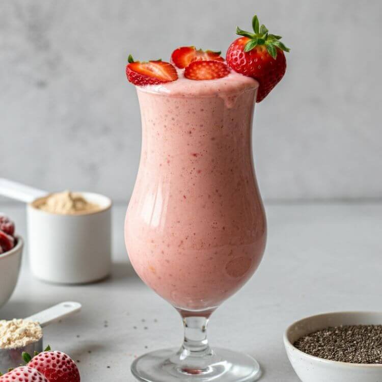Protein-Packed Strawberry Milkshake