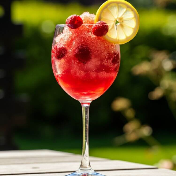 Raspberry Lemon Rosé Slushie