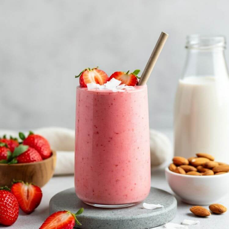 Vegan Strawberry Milkshake