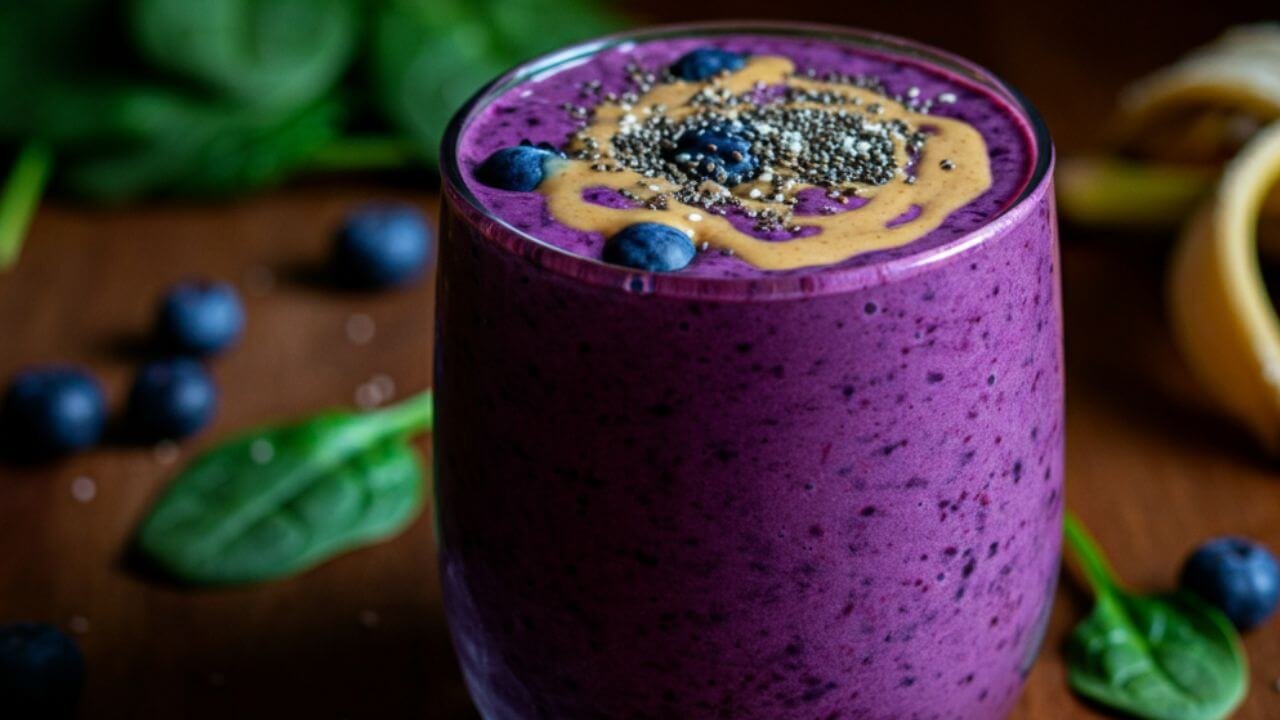 Blueberry Spinach Smoothie Recipe for Weight Loss