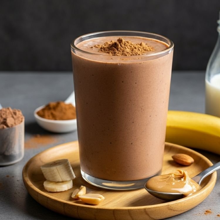 Chocolate Peanut Butter Protein Smoothie 