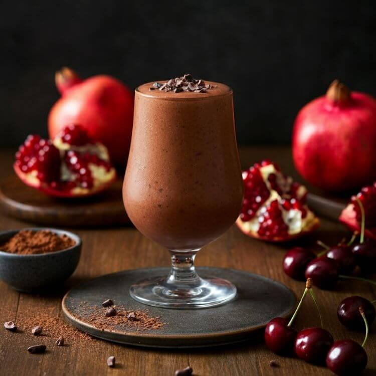 Chocolate-Pomegranate Indulgence Smoothie