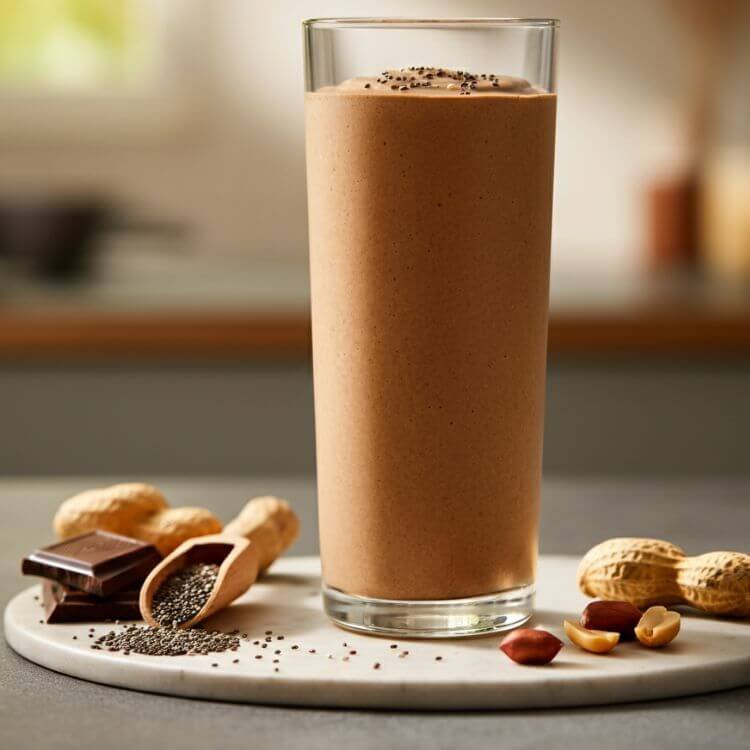 Dark Chocolate Peanut Butter Smoothie 