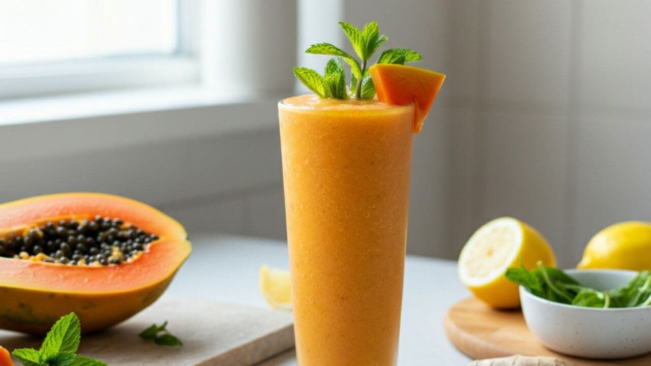 Papaya Mint Digestive Detox Smoothie