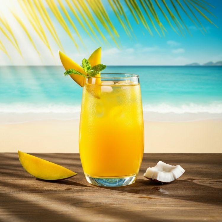 Tropical Mango Coconut Iced Tea 