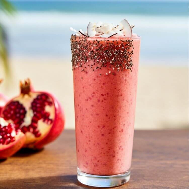 Tropical Pomegranate Power Smoothie