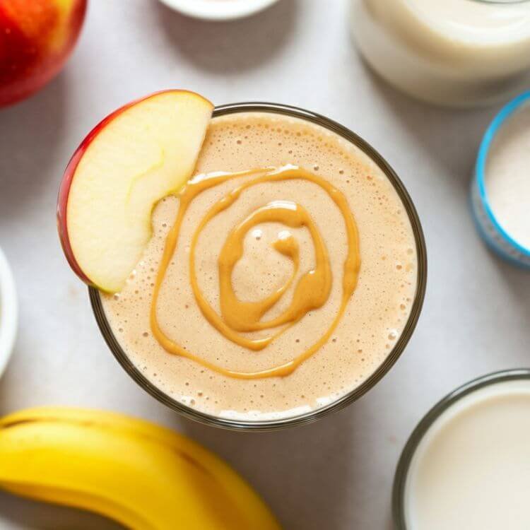 Apple Peanut Butter Protein Smoothie