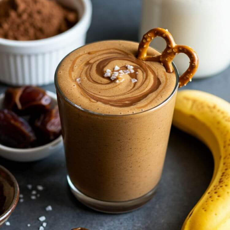 Chocolate Caramel Pretzel Smoothie