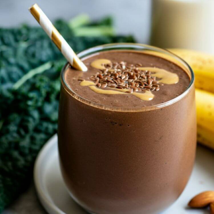 Chocolate Peanut Butter Kale Smoothie