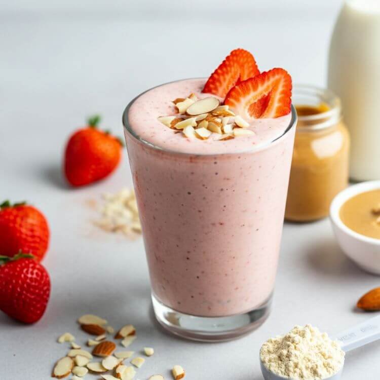 Classic Strawberry Vanilla Protein Smoothie