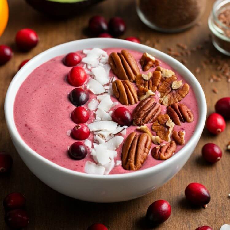 Cranberry Orange Smoothie Bowl
