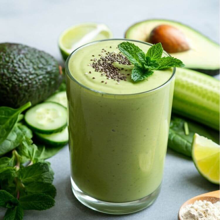 Creamy Avocado Mint Smoothie