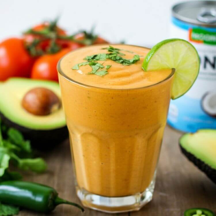 Creamy Tomato Avocado Smoothie