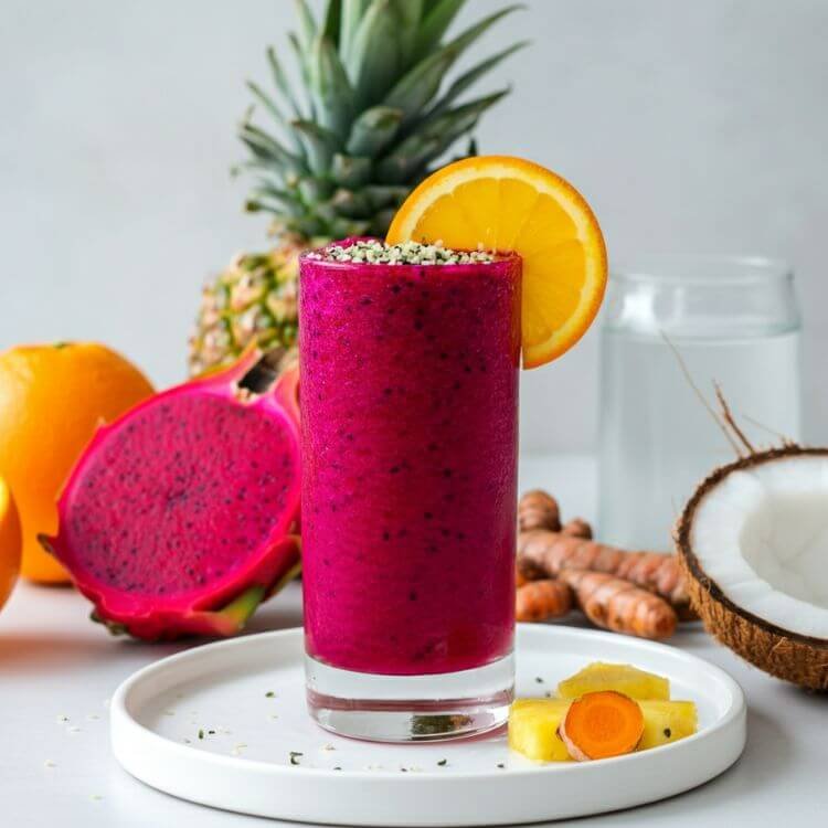Immune-Boosting Dragon Fruit Citrus Smoothie