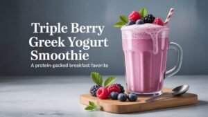 Triple Berry Greek Yogurt Smoothie