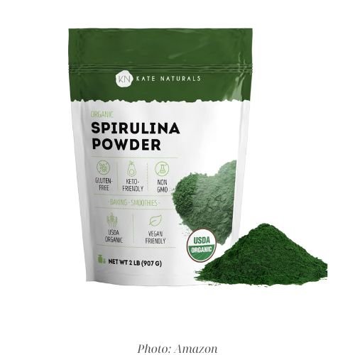 Kate Naturals Organic Spirulina Powder.