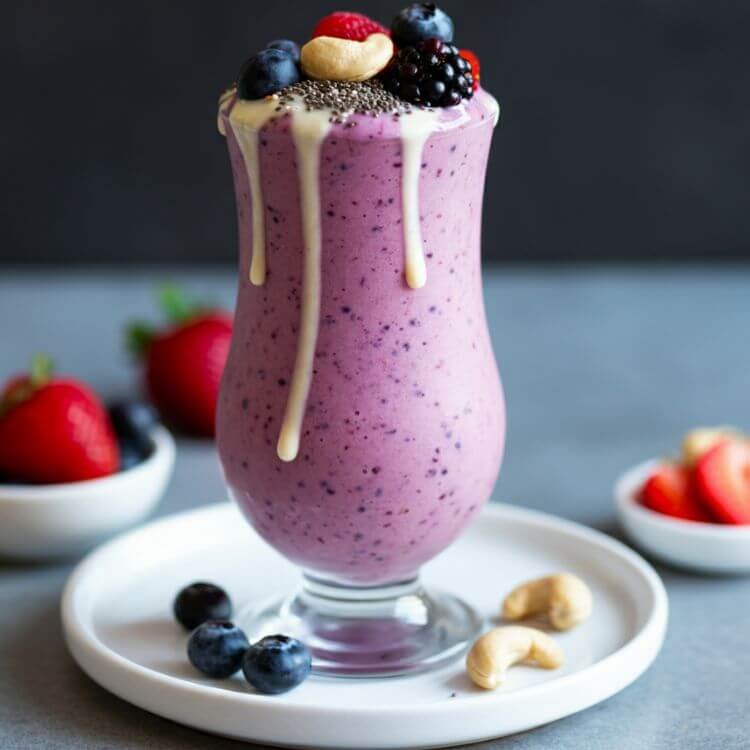 Vanilla Berry Cheesecake Smoothie