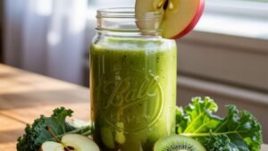 Apple Kiwi Kale Smoothie Recipe for Natural Energy