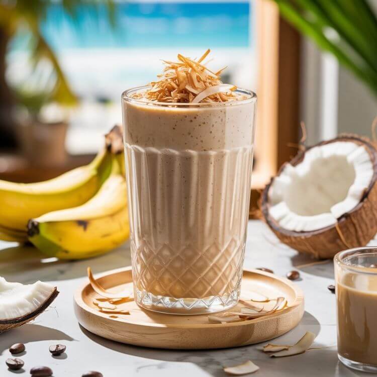 Coconut Coffee Banana Smoothie