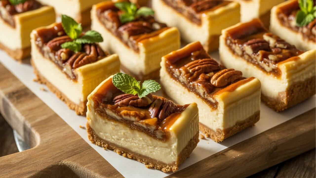 Easy Pecan Pie Cheesecake Bars