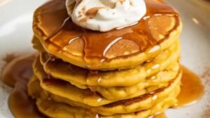 Healthy Pumpkin Spice Pancakes