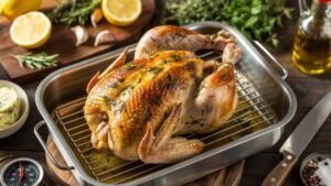 Garlic Herb Butter Roast Chicken