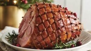 Maple Glazed Ham with a Brown Sugar Crust